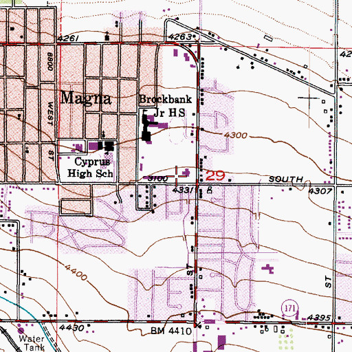 Topographic Map of The Church of Jesus Christ of Latter Day Saints, UT