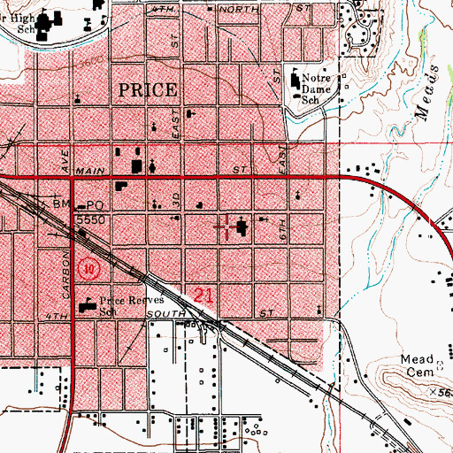 Topographic Map of The Church of Jesus Christ of Latter Day Saints, UT