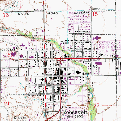 Topographic Map of The Church of Jesus Christ of Latter Day Saints, UT