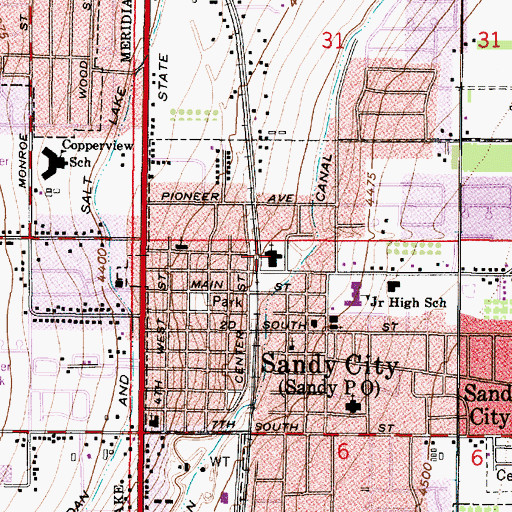Topographic Map of The Church of Jesus Christ of Latter Day Saints, UT