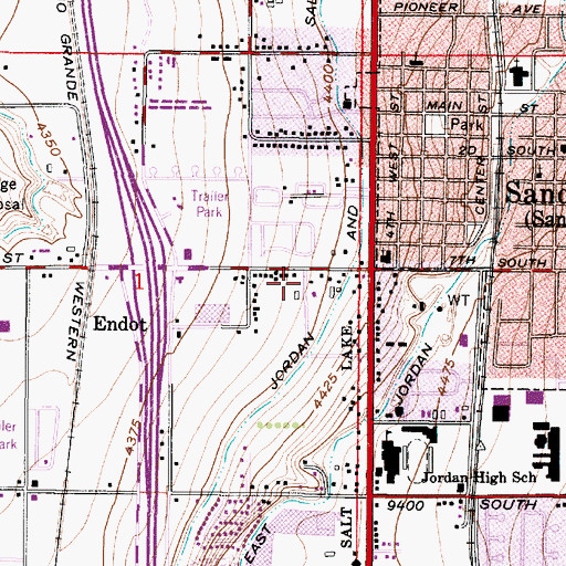 Topographic Map of The Church of Jesus Christ of Latter Day Saints, UT