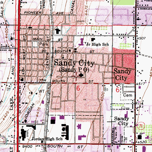 Topographic Map of The Church of Jesus Christ of Latter Day Saints, UT