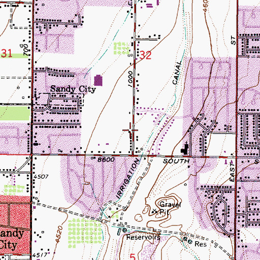 Topographic Map of The Church of Jesus Christ of Latter Day Saints, UT
