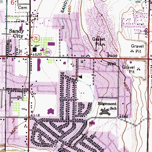 Topographic Map of The Church of Jesus Christ of Latter Day Saints, UT