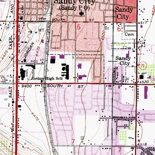 Topographic Map of The Church of Jesus Christ of Latter Day Saints, UT