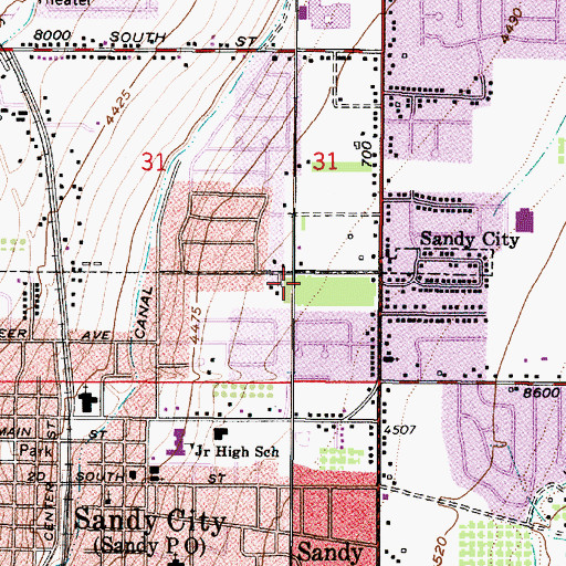 Topographic Map of The Church of Jesus Christ of Latter Day Saints, UT
