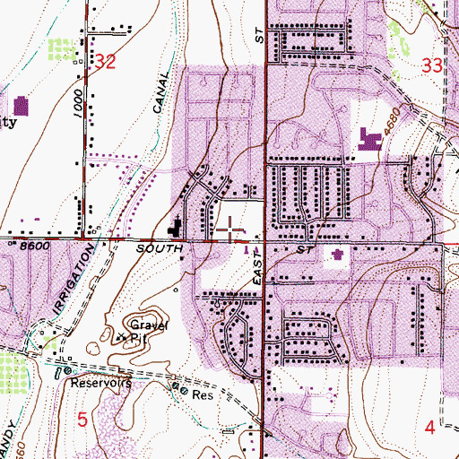 Topographic Map of The Church of Jesus Christ of Latter Day Saints, UT