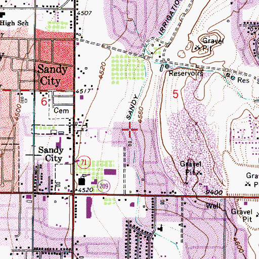 Topographic Map of The Church of Jesus Christ of Latter Day Saints, UT