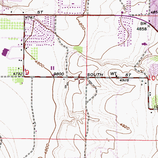 Topographic Map of The Church of Jesus Christ of Latter Day Saints, UT