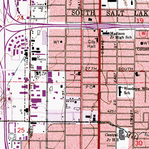 Topographic Map of The Church of Jesus Christ of Latter Day Saints, UT