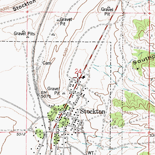 Topographic Map of The Church of Jesus Christ of Latter Day Saints, UT