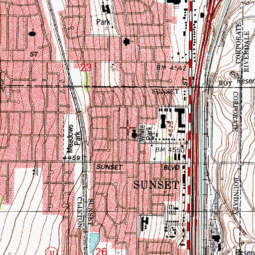 Topographic Map of The Church of Jesus Christ of Latter Day Saints, UT