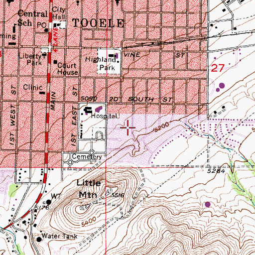 Topographic Map of The Church of Jesus Christ of Latter Day Saints, UT