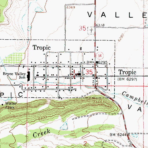 Topographic Map of The Church of Jesus Christ of Latter Day Saints, UT