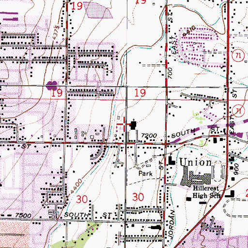 Topographic Map of The Church of Jesus Christ of Latter Day Saints, UT