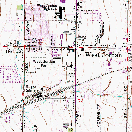 Topographic Map of The Church of Jesus Christ of Latter Day Saints, UT