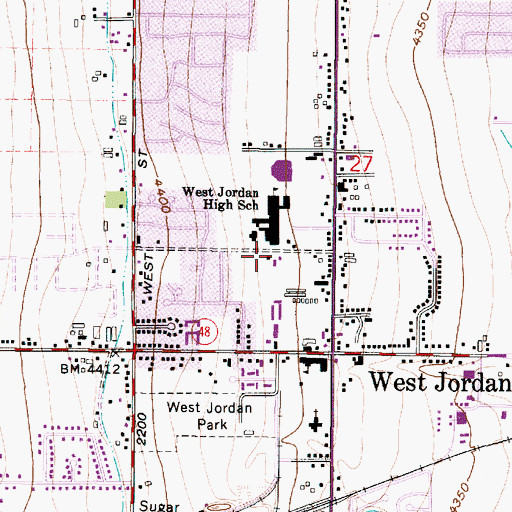 Topographic Map of The Church of Jesus Christ of Latter Day Saints, UT