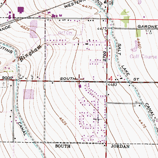 Topographic Map of The Church of Jesus Christ of Latter Day Saints, UT