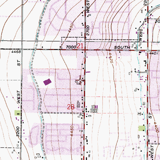 Topographic Map of The Church of Jesus Christ of Latter Day Saints, UT