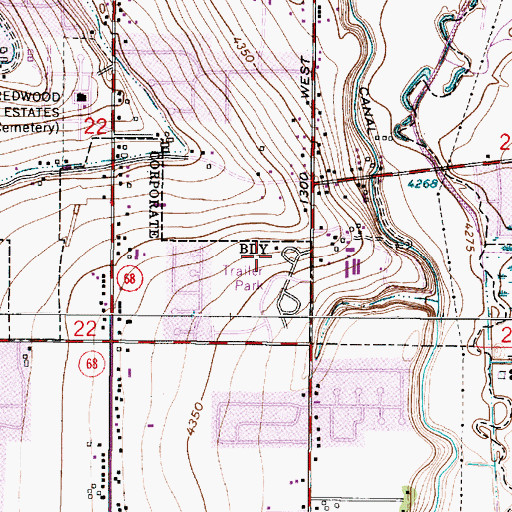 Topographic Map of The Church of Jesus Christ of Latter Day Saints, UT