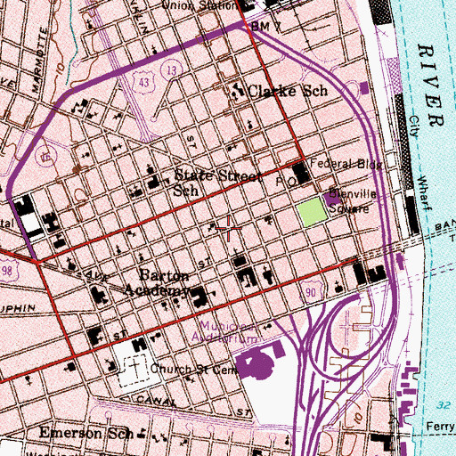 Topographic Map of Saint Francis Street Baptist Church (historical), AL