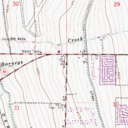 Topographic Map of The Church of Jesus Christ of Latter Day Saints, UT
