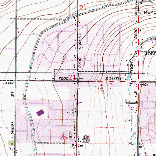 Topographic Map of The Church of Jesus Christ of Latter Day Saints, UT