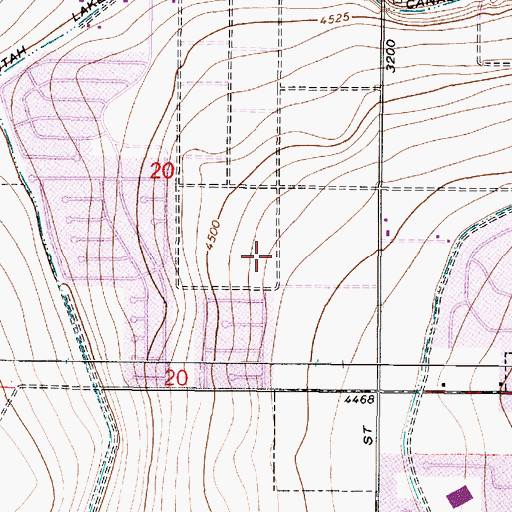 Topographic Map of The Church of Jesus Christ of Latter Day Saints, UT