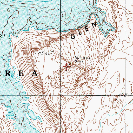 Topographic Map of Aleson Arch, UT
