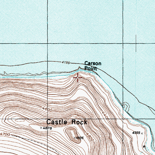 Topographic Map of Carson Point, UT