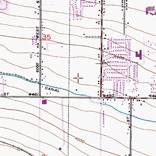 Topographic Map of Hunter Village Condominium, UT