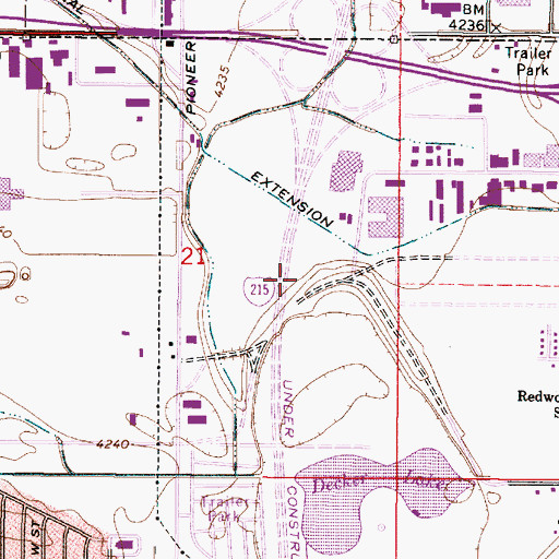 Topographic Map of Condo Shops Condominium, UT