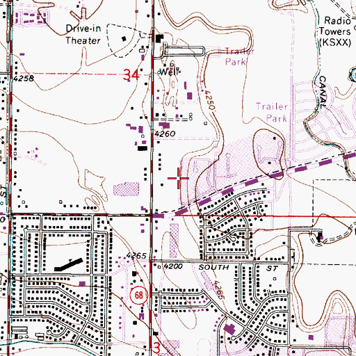 Topographic Map of Kings Row Manor Condominium, UT