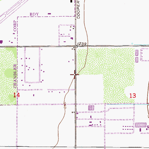 Topographic Map of Copper Substation, AZ