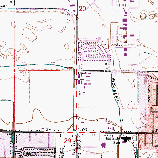 Topographic Map of Ridgeland Downs Condominium, UT