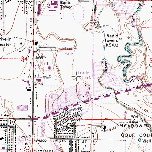 Topographic Map of Two Pines Condominium, UT