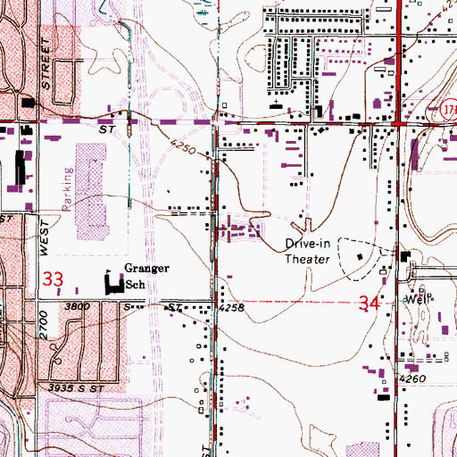 Topographic Map of Westglen Village Condominium, UT