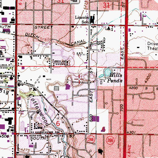 Topographic Map of Wood Creek Glen Condominium, UT