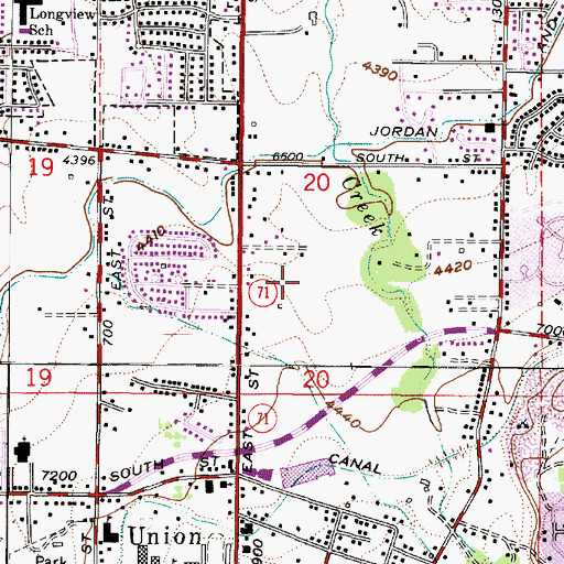 Topographic Map of Three Fountains East Condominium, UT