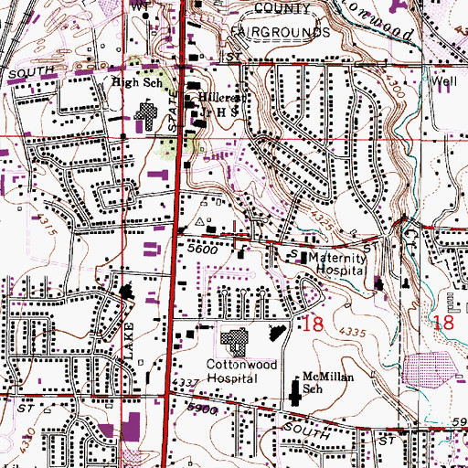 Topographic Map of Aspen Glen Condominium, UT