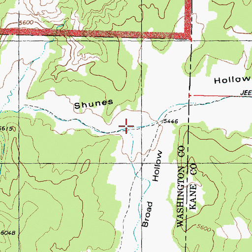 Topographic Map of Broad Hollow, UT