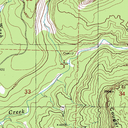 Topographic Map of Great West Canyon, UT