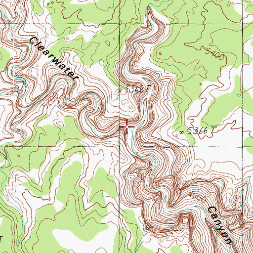 Topographic Map of Waterhole Canyon, UT