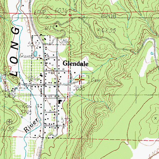 Topographic Map of Glendale City Cemetery, UT