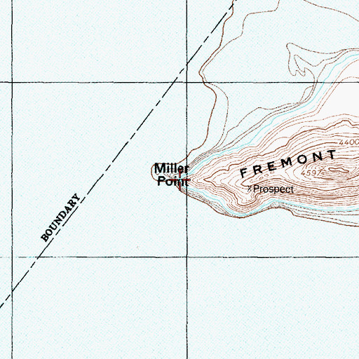 Topographic Map of Miller Point, UT
