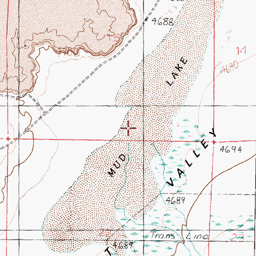 Topographic Map of Mud Lake, UT