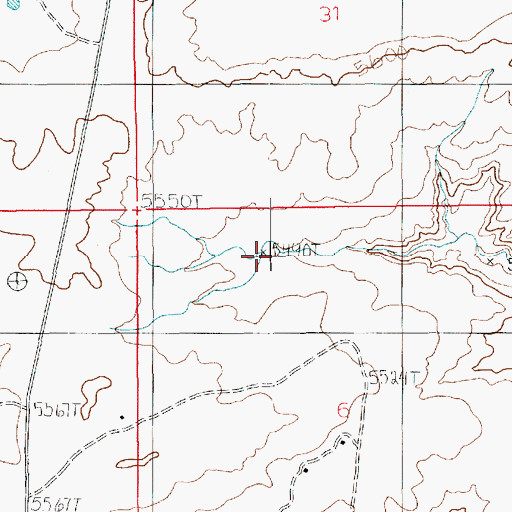 Topographic Map of Navajo Indian Reservation, UT