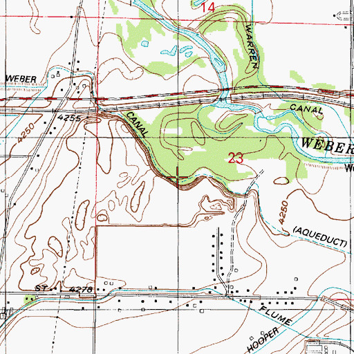 Topographic Map of West Weber Canal, UT