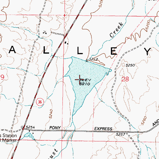 Topographic Map of Atherley Reservoir, UT