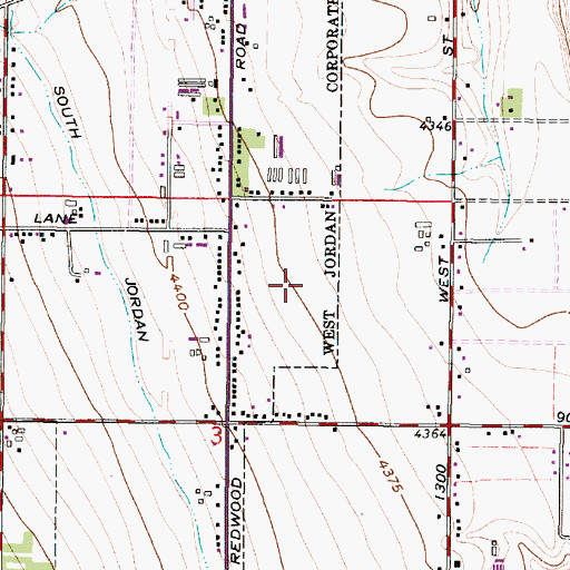 Topographic Map of Willow View Estates, UT